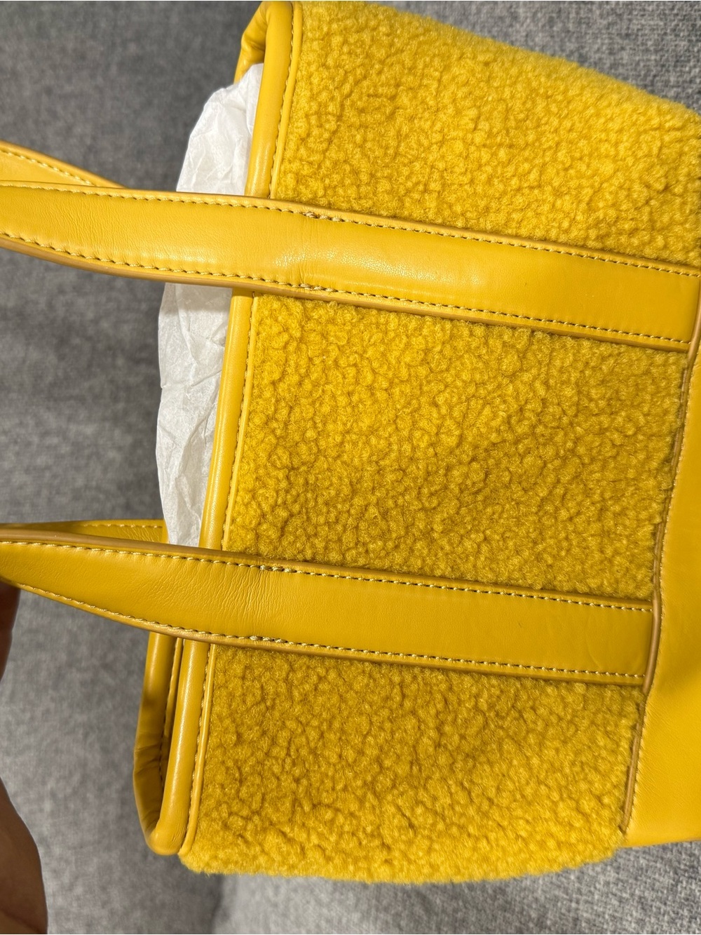 NWOT Stoney Clover Lane Yellow Sherpa Tote
